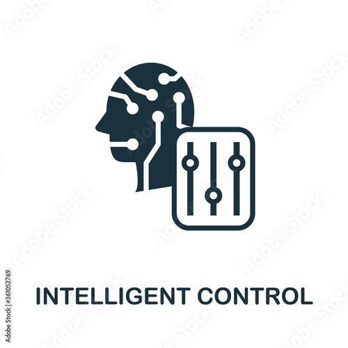 Intelligent Control icon. Creative simple design from artificial intelligence icons collection. Filled intelligent control icon for infographics and banner