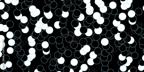 Dark BLUE vector pattern with spheres. Abstract illustration with colorful spots in nature style. Pattern for websites.
