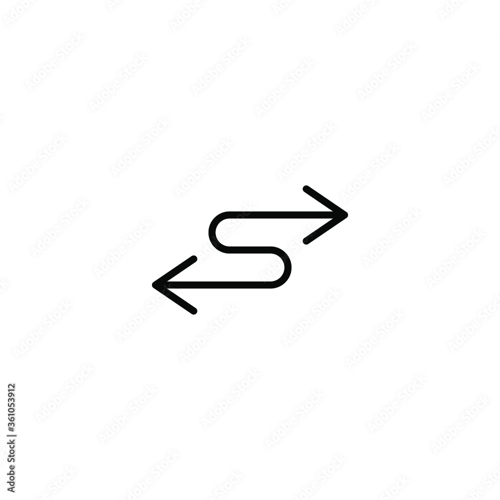 Two side arrow icon design isolated on white background Two side arrow icon design isolated on white background