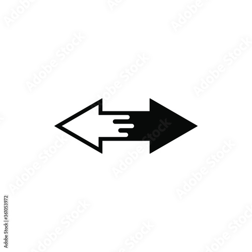 Two side arrow icon design isolated on white background