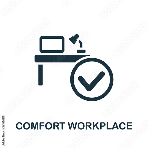 Comfort Workplace icon. Simple element from productive work collection. Creative Comfort Workplace icon for web design, templates, infographics and more