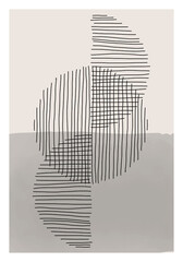 Papier peint photo Minimaliste art Peinture abstraite minimaliste aux nuances naturelles  © C Design Studio