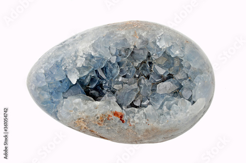 Valokuva Celestine Egg , Natural Geode sky-blue crystals