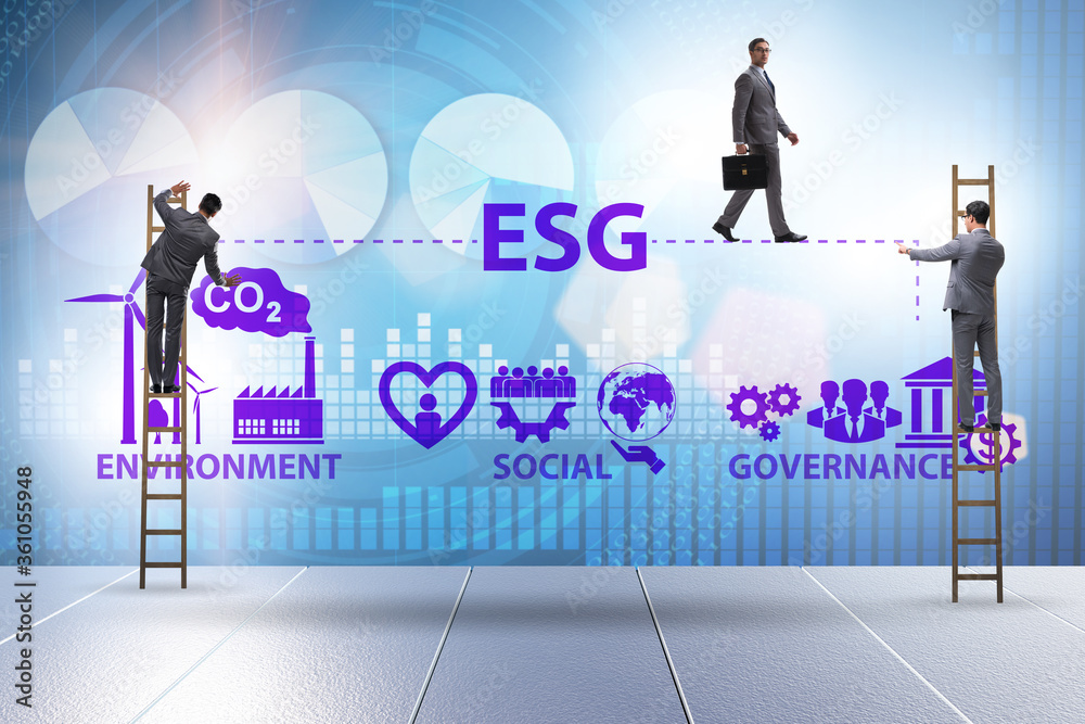 ESG concept as environmental and social governance with business ESG concept as environmental and social governance with business
