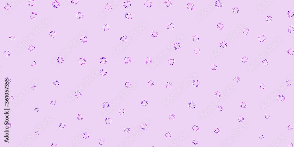 Light purple, pink vector background with spots. Light purple, pink vector background with spots.