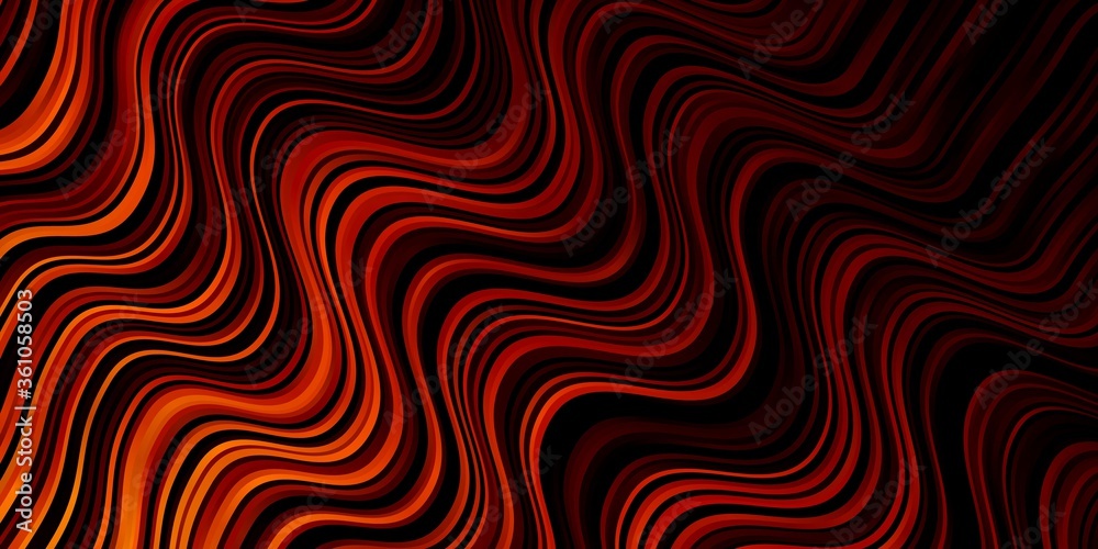 Dark Orange vector background with curved lines. Bright sample with colorful bent lines, shapes. Smart design for your promotions. Dark Orange vector background with curved lines. Bright sample with colorful bent lines, shapes. Smart design for your promotions.