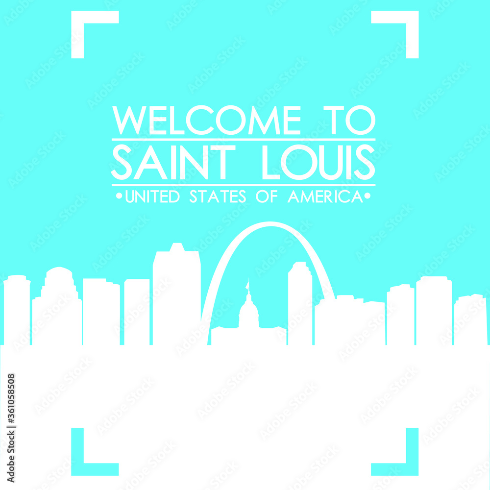 Welcome to Saint Louis Skyline City Flyer Design Vector art.