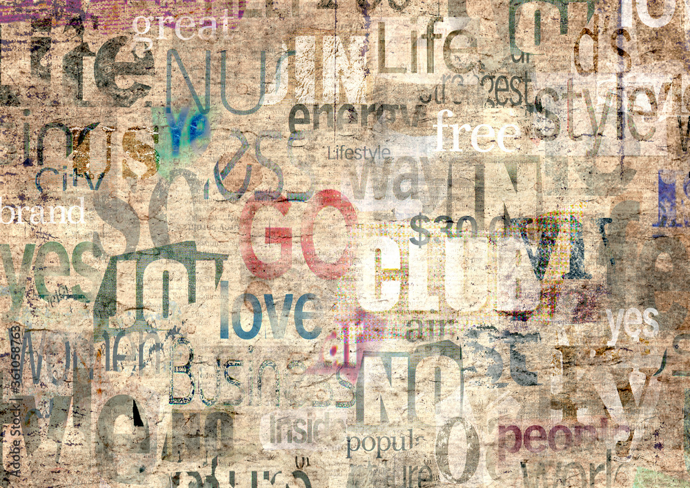Fototapeta premium Old vintage grunge newspaper paper texture background.