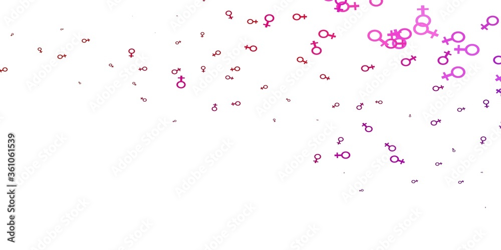 Light Pink, Green vector template with businesswoman signs. Light Pink, Green vector template with businesswoman signs.