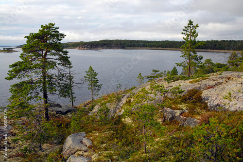 Karelian landscape. Kandalaksha Gulf of White Sea. Republic of Karelia, Russia.