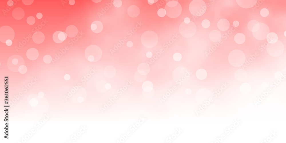 Light Red vector background with circles. Abstract decorative design in gradient style with bubbles. Pattern for wallpapers, curtains. Light Red vector background with circles. Abstract decorative design in gradient style with bubbles. Pattern for wallpapers, curtains.