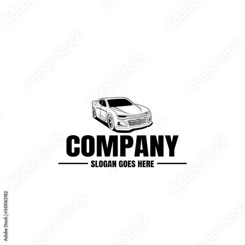 Vehicle logo template. Car icon for business design. Rent, repair, shop garage concept.