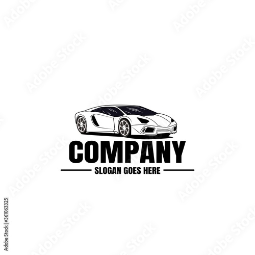 Vehicle logo template. Car icon for business design. Rent, repair, shop garage concept.