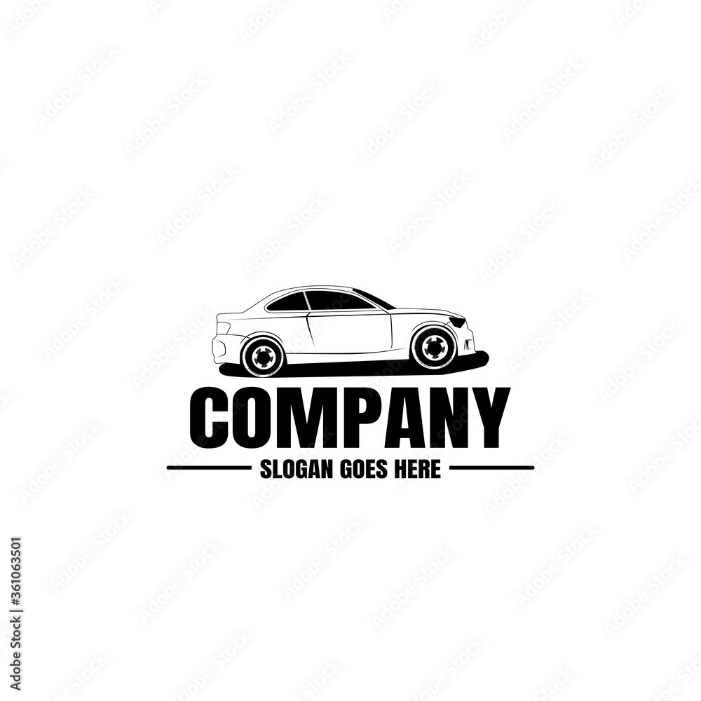 Vehicle logo template. Car icon for business design. Rent, repair, shop garage concept.