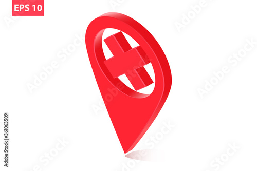 Free Download Geo tag warning. Glossy icon emblem. Isolated on a white background. Eps10 vector. - GFXLoad