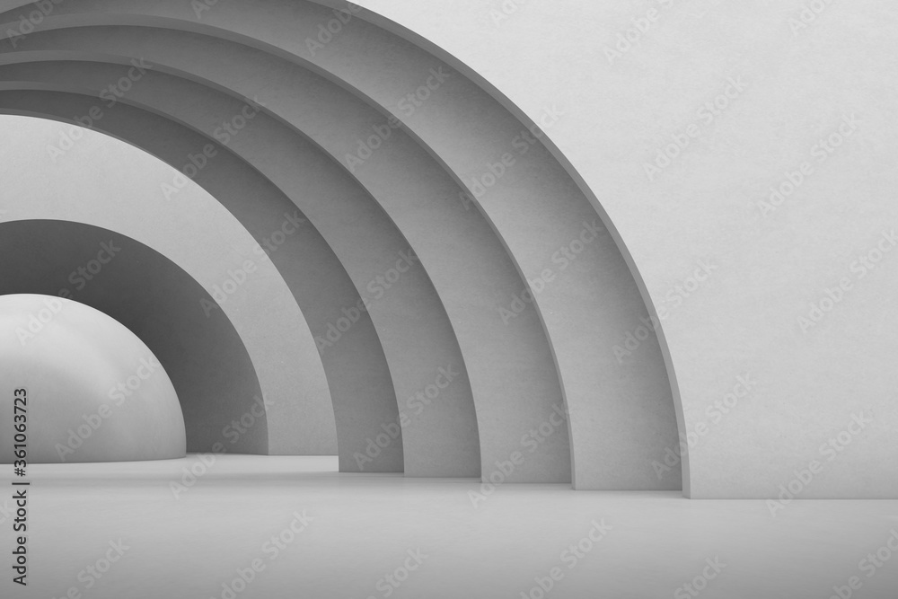 Obraz premium Abstract architecture space, Interior with concrete wall. 3d render.
