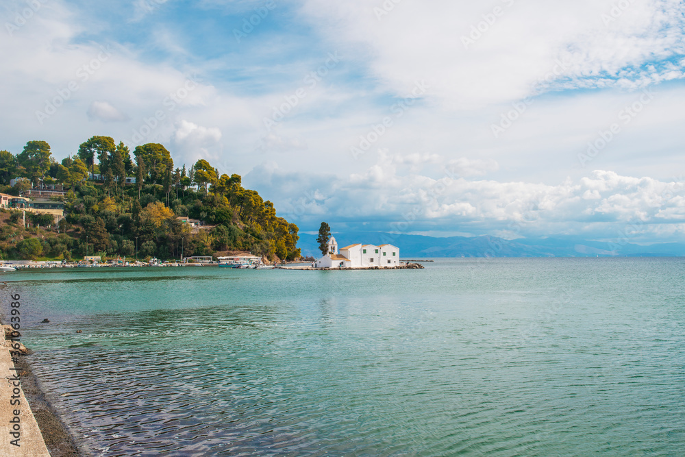 Vlacherna monastery on Corfu island. Vlacherna monastery on Corfu island.