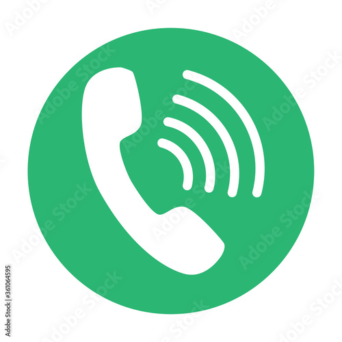 Phone call icon vector isolated on white background. Call icon in a flat style. Trendy telephone template for web site, sign, symbol, ui and logo design. Modern phone call icon, vector illustration
