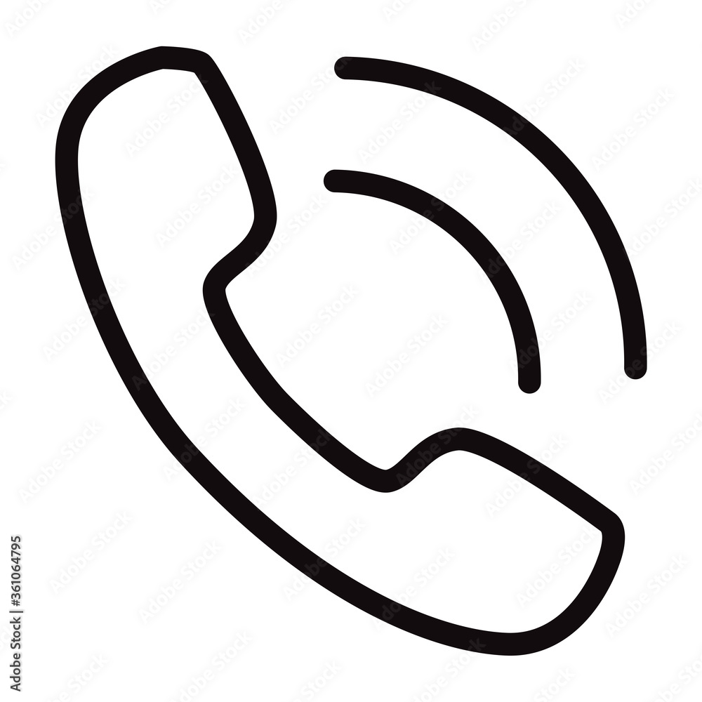 Vecteur Stock Phone call icon vector isolated on white background. Call icon in a flat style
