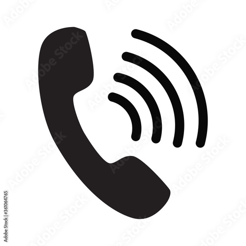Phone call icon vector isolated on white background. Call icon in a flat style. Trendy telephone template for web site, sign, symbol, ui and logo design. Modern phone call icon, vector illustration