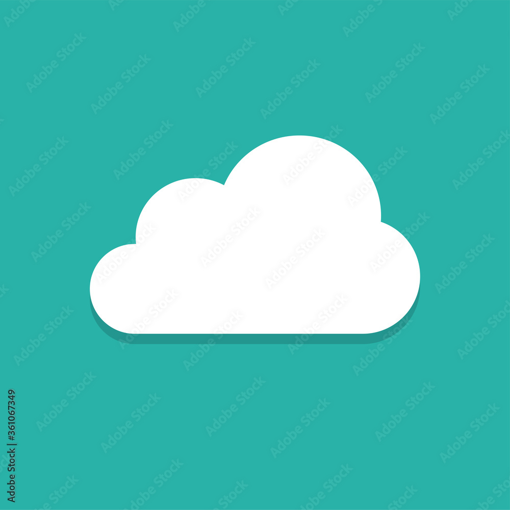 Cloud vector flat design with shadow Cloud vector flat design with shadow