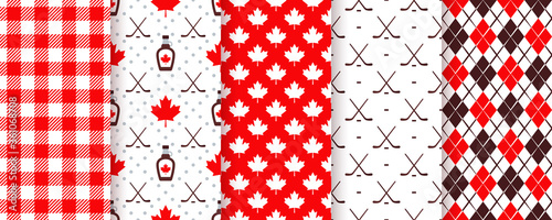 Canada seamless pattern. Vector illustration. Happy Canada day t