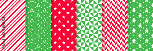 Christmas seamless pattern.  Vector illustration. Festive wrappi