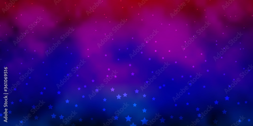 Dark Multicolor vector background with small and big stars. Colorful illustration with abstract gradient stars. Pattern for websites, landing pages.