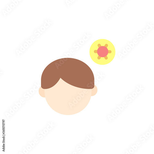 Man, coronavirus icon. Simple color vector elements of viral pandemic icons for ui and ux, website or mobile application