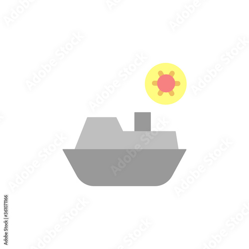 Cruise, coronavirus icon. Simple color vector elements of viral pandemic icons for ui and ux, website or mobile application