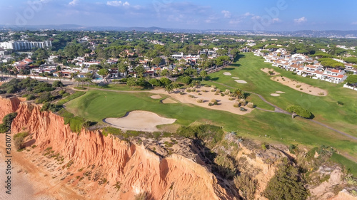 Aerial Golf Park Val de Lobo, Vilamoura, Portugal. Great place overlooking the beach.