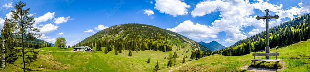 landscape at the wendelstein mountain