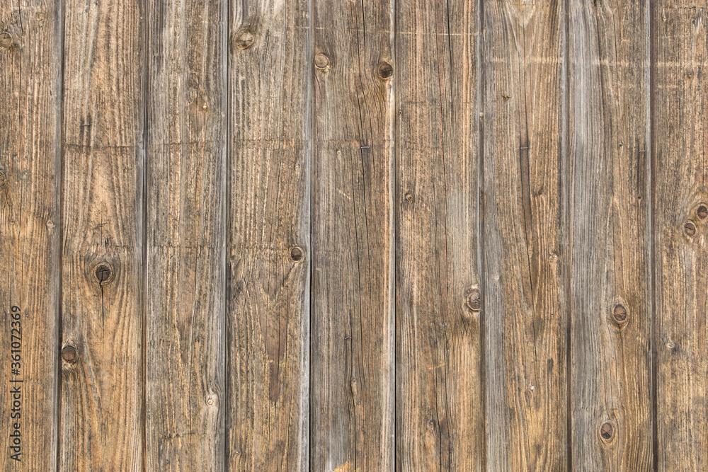 Naklejka premium Natural brown barn wood wall. Wall texture background pattern.