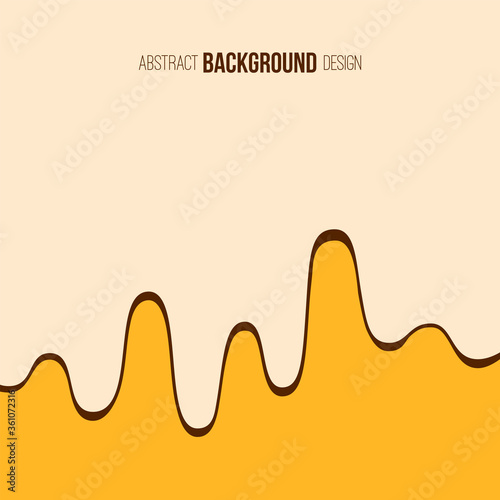 Abstract liquid shapes background. Smooth geometric shapes. Streaks of color paint drop run down the wall. For covers, placards, posters, flyers, banners. Flat color illustration of current paint.