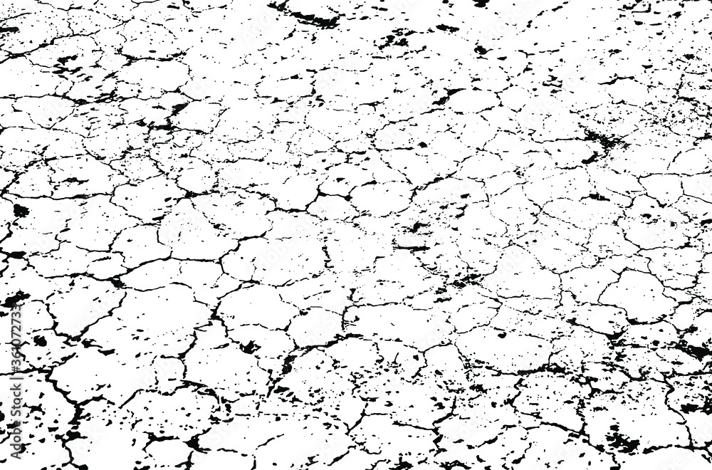 Dry soil texture. Cracks background. Grunge texture. Grunge black and white vector overlay. Grungy grainy surface. Dry soil texture. Cracks background. Grunge texture. Grunge black and white vector overlay. Grungy grainy surface.