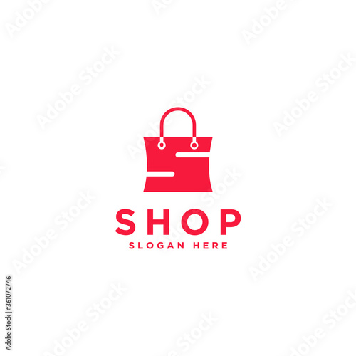 Abstract shopping logo S. Online shop logo.
