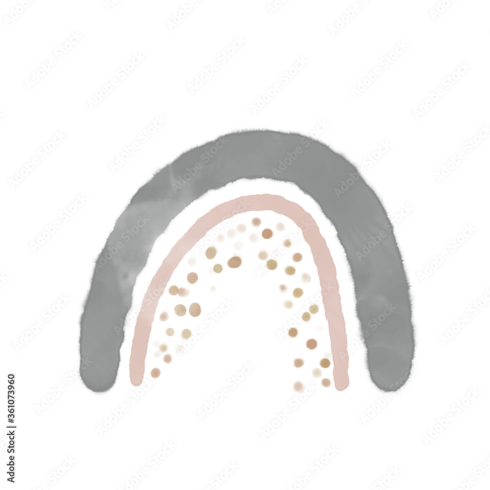Collection of hand drawn rainbow element illustration in scandinavian cute childish style. cartoon illustration of pastel rainbow. Graphic element for baby fabric, wallpaper, apparel print. Collection of hand drawn rainbow element illustration in scandinavian cute childish style. cartoon illustration of pastel rainbow. Graphic element for baby fabric, wallpaper, apparel print.