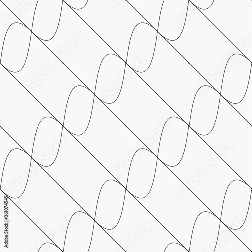  Vector seamless pattern. Trendy monochrome ellipse pattern. Geometric patterns of the ovals.