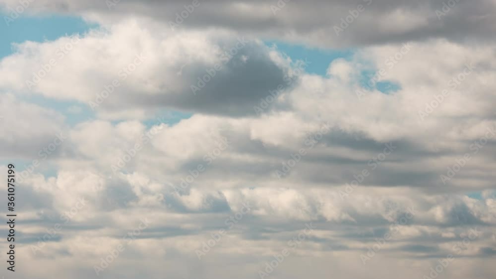 Cloudy Sky With Fluffy Clouds. Natural Background Cloudy Sky With Fluffy Clouds. Natural Background