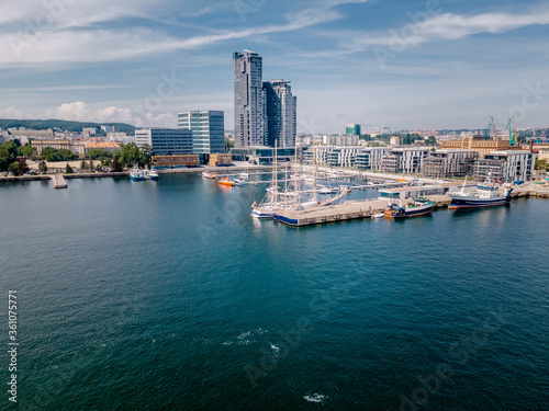 Panorama of Gdynia made from the air © Filip Olejowski