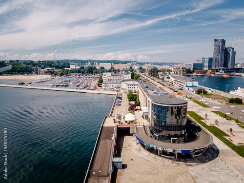 Panorama of Gdynia made from the air photo