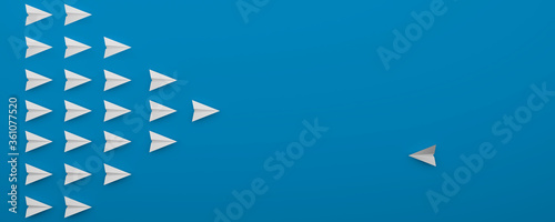 abstract business symbol with plane - 3D Illustration