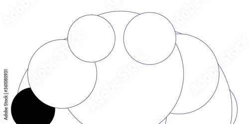 Light BLUE vector backdrop with dots. Illustration with set of shining colorful abstract spheres. Design for your commercials.