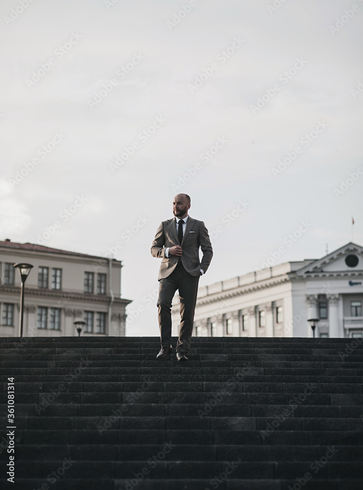 Successful business in a suit