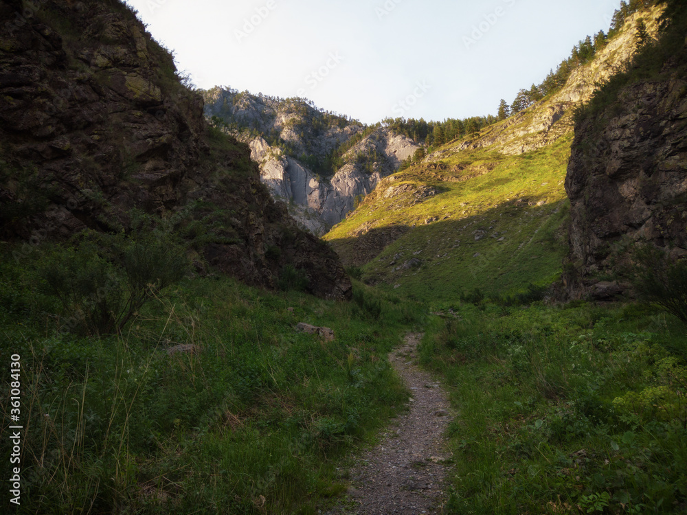 Beauty day in the mountains in Altay. place is called - Spirit Gorge.