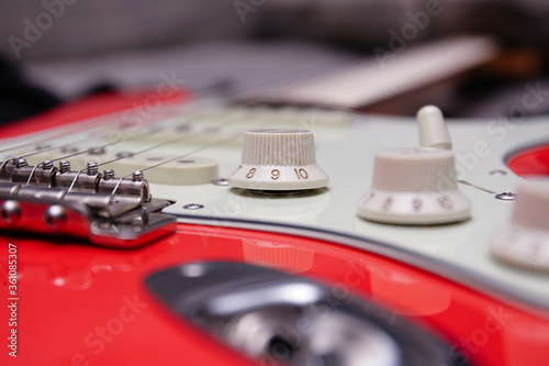 Guitar parts closeups