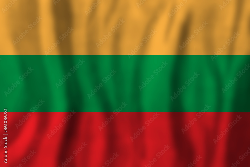 Lithuania concept with Lithuanian flag background. Travel and learn Lithuanian language