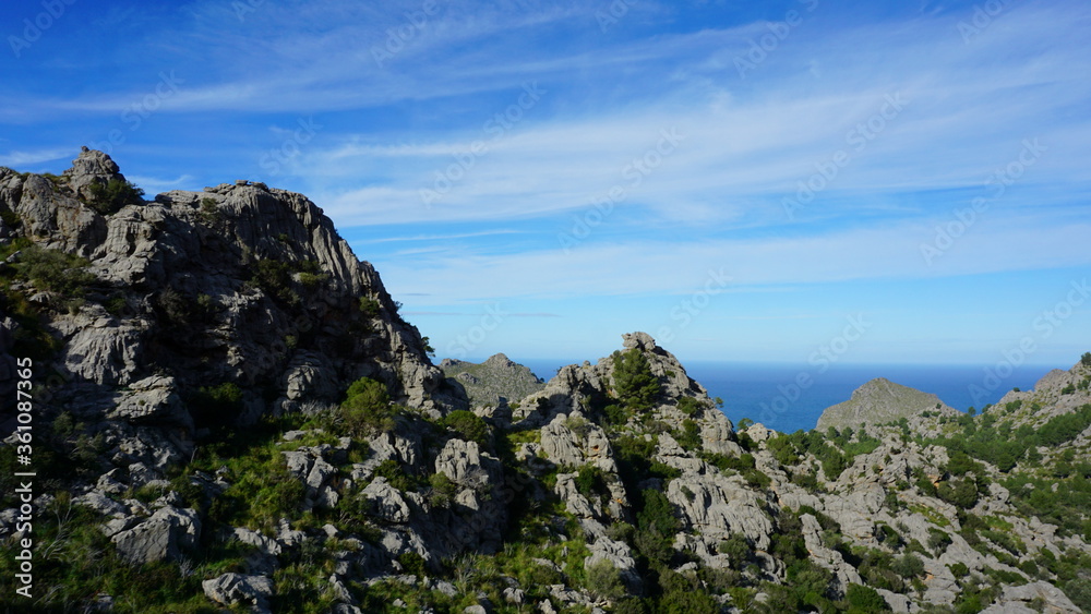 the Serra de Tramuntana on the island Mallorca, Spain, in the month of January the Serra de Tramuntana on the island Mallorca, Spain, in the month of January