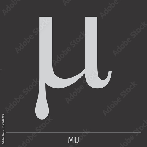 Mu greek letter icon