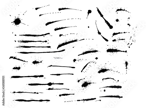 Grungy design elements. Abstract vector background set for design use. Dirty artistic design elements. Vector.